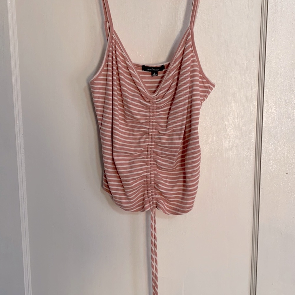 Ambiance pink and white striped top!